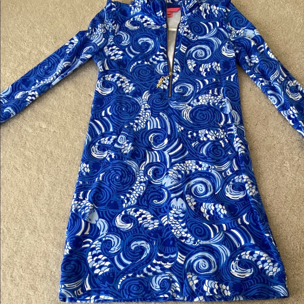 Blue Swirl Patterned Lilly Pulitzer  Dress